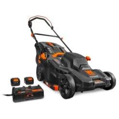 WEN 20839 20V Max 2-in-1 19-Inch Cordless Brushless Lawn Mower And Mulcher With Two 5Ah Batteries And Dual Port Charger(Wen 20839 20v Max 2 In 1 19 Inch Cordless Brushless Lawn Mower And Mulcher With Two 5ah Batteries And Dual Port Charger)