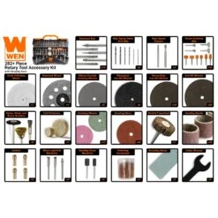 WEN 230282A 282-Piece Rotary Tool Accessory Kit With Carrying Case(Wen 230282a 282 Piece Rotary Tool Accessory Kit With Carrying Case) -Wen Products Store 230282A.pt02