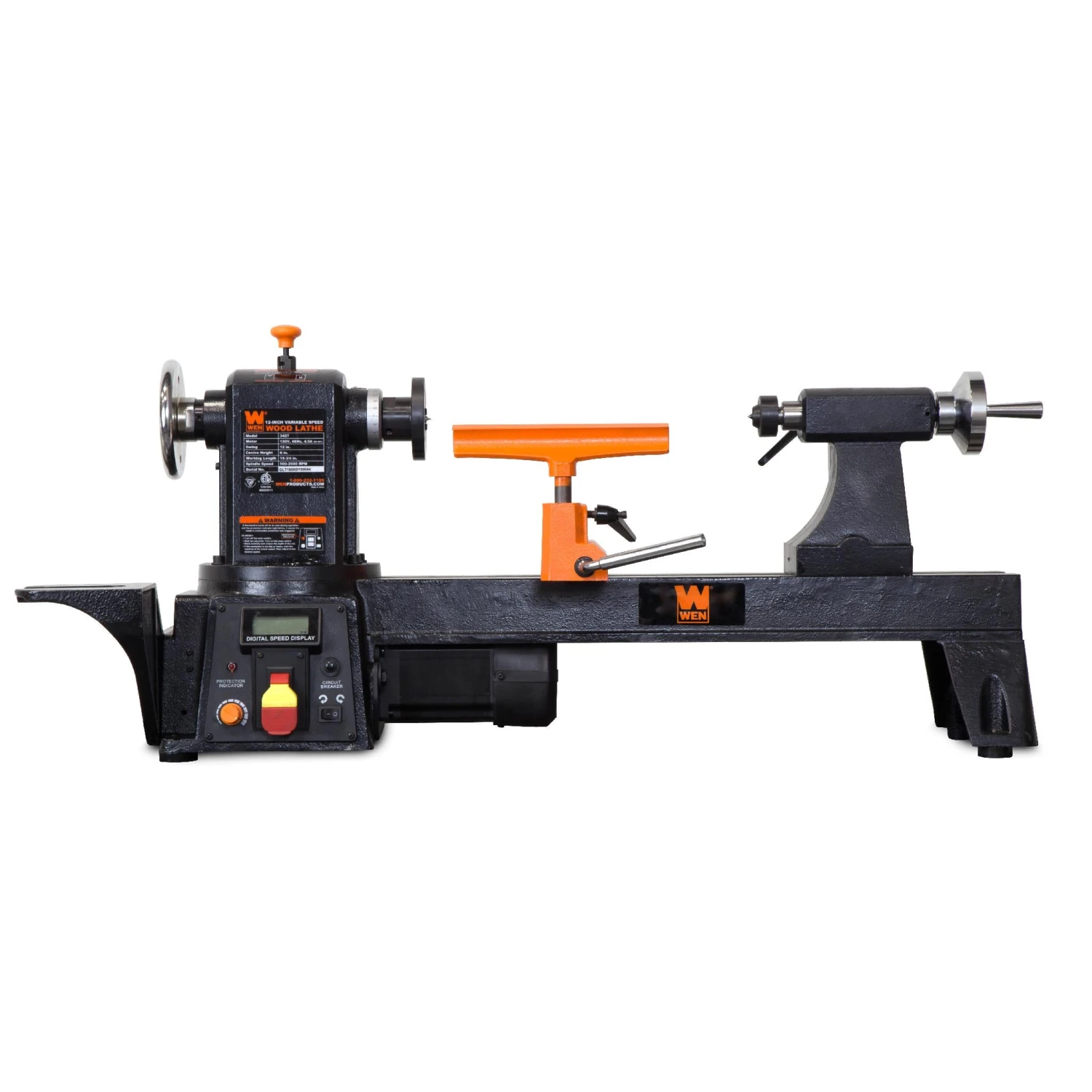 WEN 34027 12-Inch By 16-Inch Variable Speed Multi-Directional Cast Iron Wood Lathe With 16-Inch Capacity Bowl-Turning Back Plate(Wen 34027 12 Inch By 15 Three Fourths Inch Variable Speed Multi Directional Wood Lathe) 5 WEN 34027 12-Inch By 16-Inch Variable Speed Multi-Directional Cast Iron Wood Lathe With 16-Inch Capacity Bowl-Turning Back Plate(Wen 34027 12 Inch By 15 Three Fourths Inch Variable Speed Multi Directional Wood Lathe) - Image 3