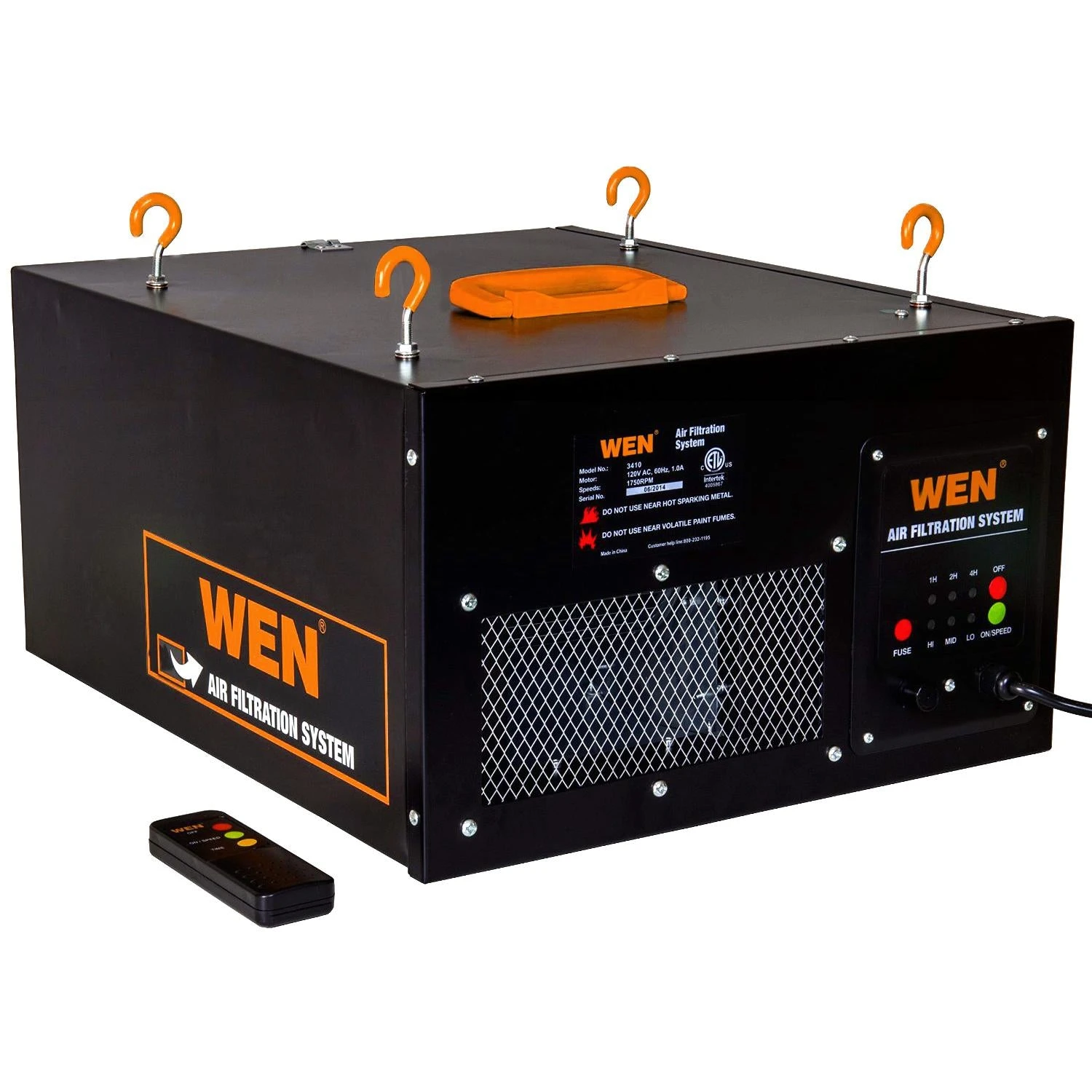 WEN 3410 3-Speed Remote-Controlled Air Filtration System (300/350/400 CFM)(Air Filtration System Item 3410) 3 WEN 3410 3-Speed Remote-Controlled Air Filtration System (300/350/400 CFM)(Air Filtration System Item 3410)