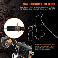 WEN PW22 2100 PSI 1.3 GPM 13.5-Amp Electric Pressure Washer With Variable Flow Power And Hose Reel(Pw22 2100 Psi 1 3 Gpm 13 1 2 Amp Electric Pressure Washer With Variable Flow Power And Hose Reel) 28 WEN PW22 2100 PSI 1.3 GPM 13.5-Amp Electric Pressure Washer With Variable Flow Power And Hose Reel(Pw22 2100 Psi 1 3 Gpm 13 1 2 Amp Electric Pressure Washer With Variable Flow Power And Hose Reel) -Wen Products Store PW22.pt12